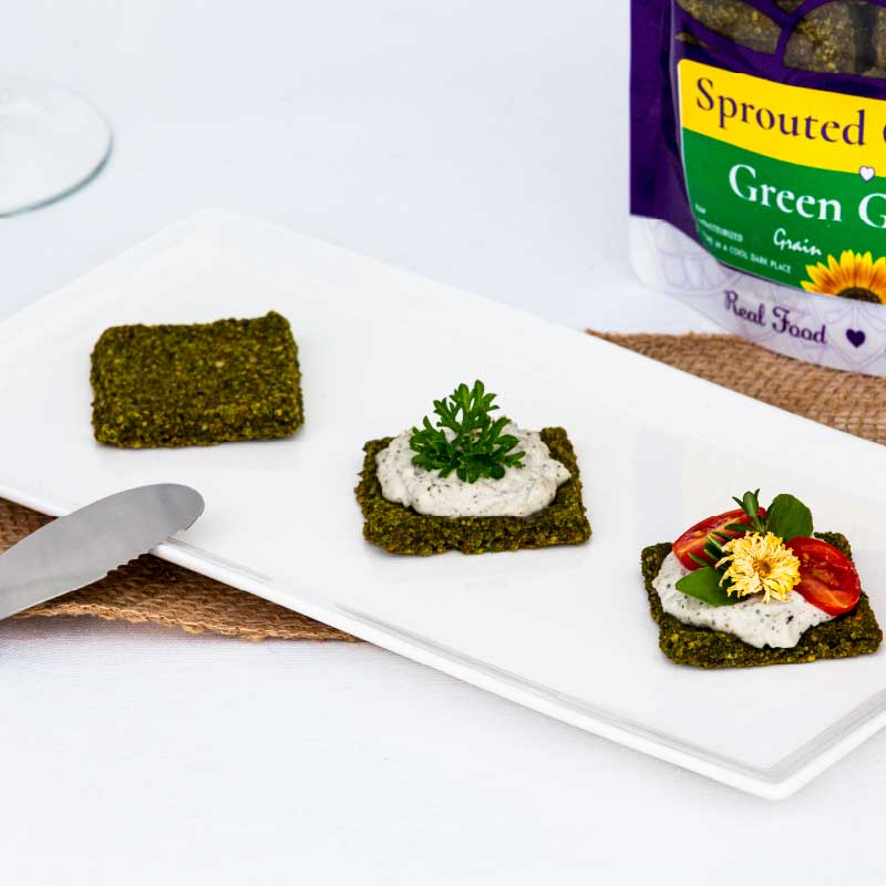 Green Garden Sprouted Crackers Lydia's Foods in Petaluma