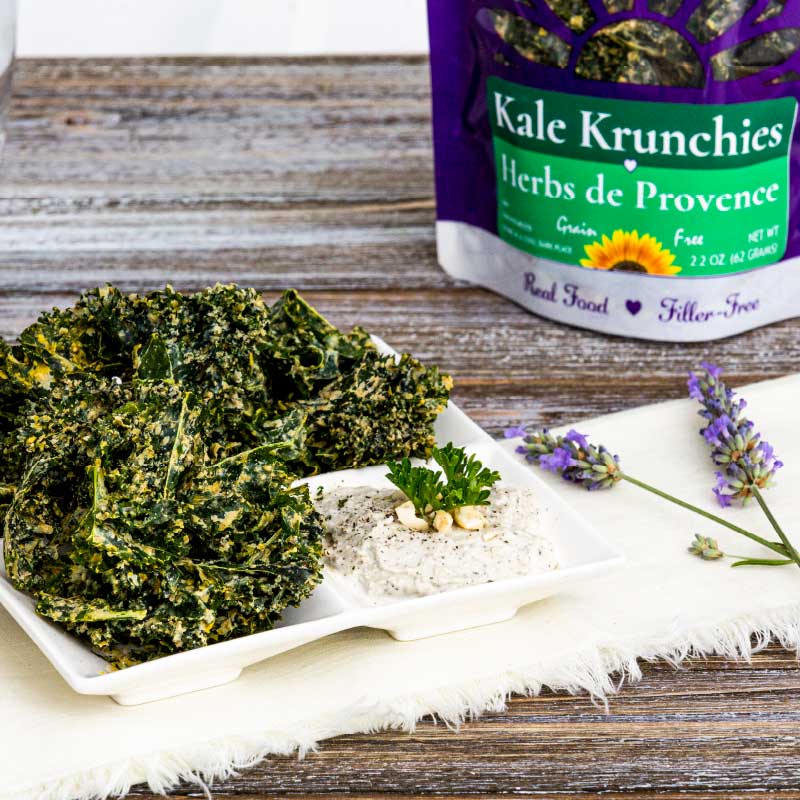 Herbs de Provence Sprouted Kale Chips Lydia's Kind Foods