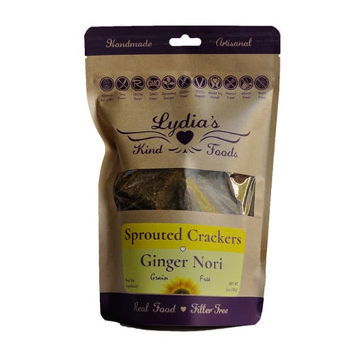 Sprouted Crackers Ginger Nori Lydia's Foods in Sonoma